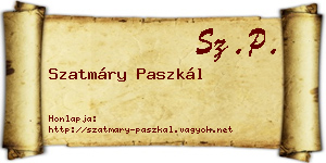 Szatmáry Paszkál névjegykártya